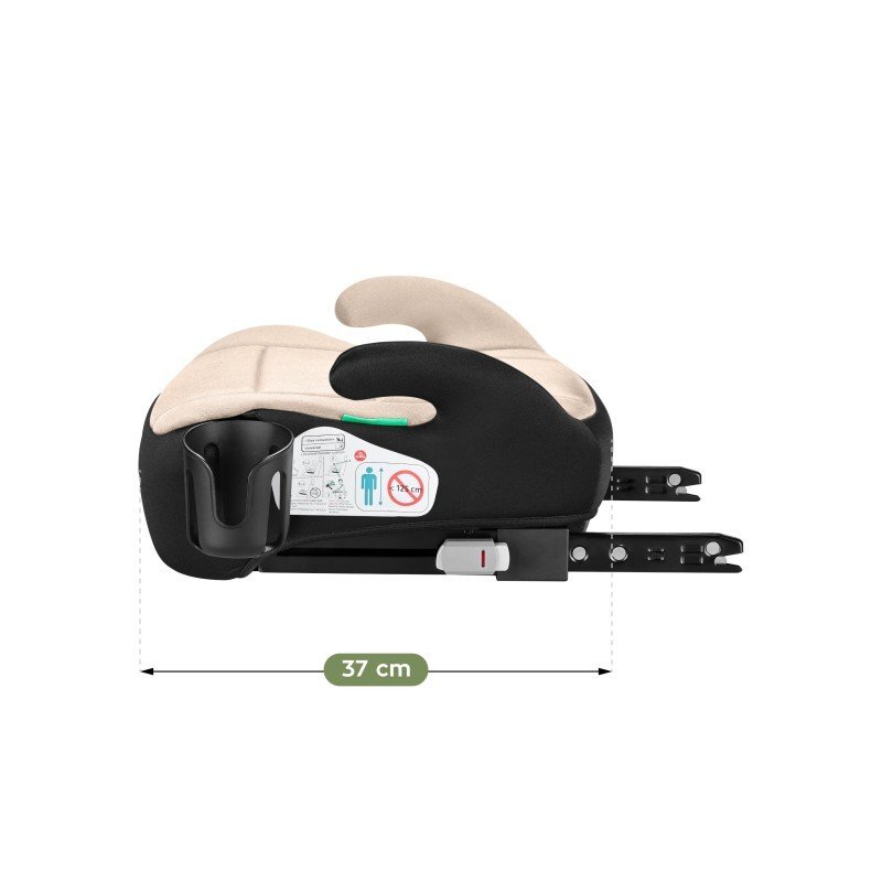 Tulano Inaltator auto copii I-Size cu isofix Avignon Cabby 30 Beige-Black 125-150 cmsuport pahar inclushusa din material ultra softomologat R129