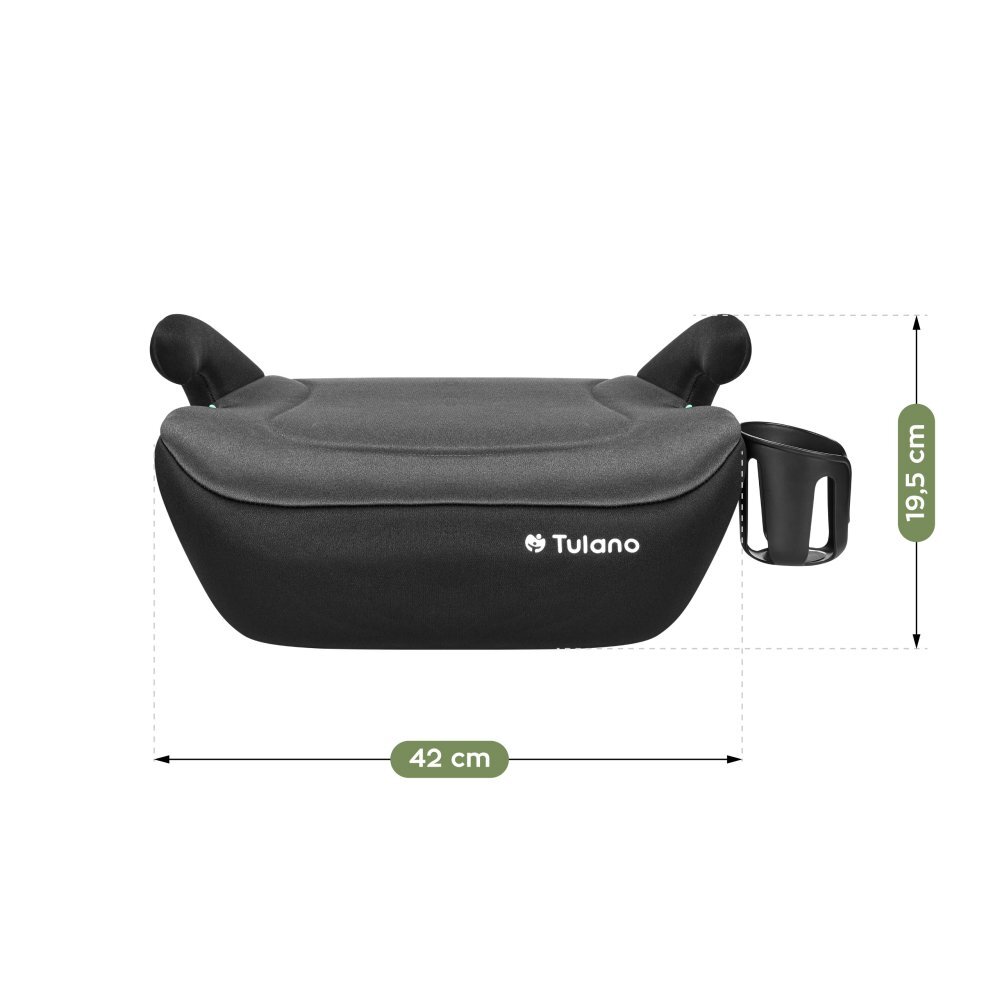 Tulano Inaltator auto pentru copii Cabby 20 Grey 125-150 cm cu suport paharsticla husa detasabila ultra softstandard R129