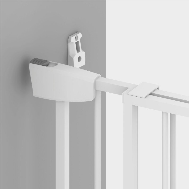 Tulano Poarta de siguranta metalica Guardian 1.0 White cu latime reglabila 70-104 cmdeschidere in ambele directiisistem de blocare inteligent unghi 90 grade