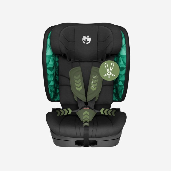 Tulano Scaun auto copii cu isofix Zooma 55 BlackGreen i-Size 76-150 cmSIP GuardFixstructura pliabila compatibila aviontetiera cu spuma de memorie si inaltime reglabila4 pozitii inclinare spatargeanta inclusa