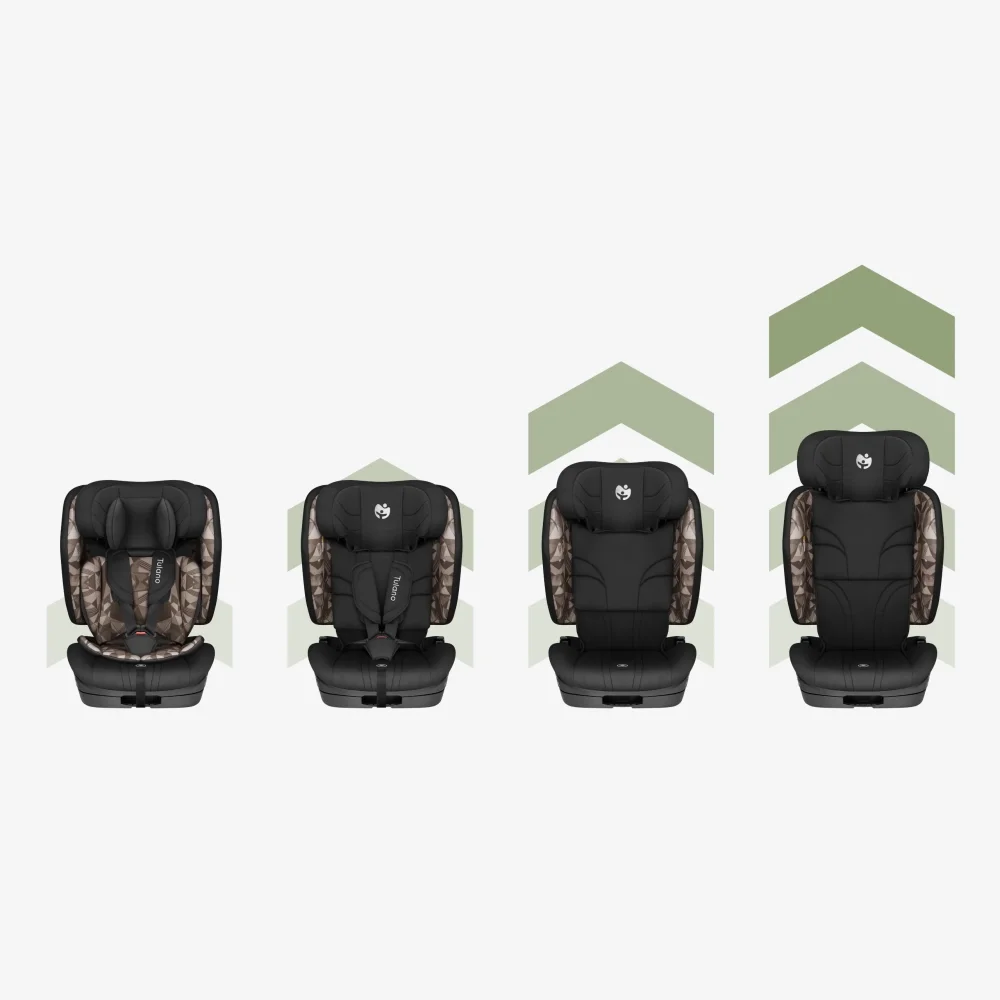 Tulano Scaun auto copii cu isofix Zooma 55 BlackTaupe i-Size 76-150 cmSIP GuardFixstructura pliabila compatibila aviontetiera cu spuma de memorie si inaltime reglabila4 pozitii inclinare spatargeanta inclusa