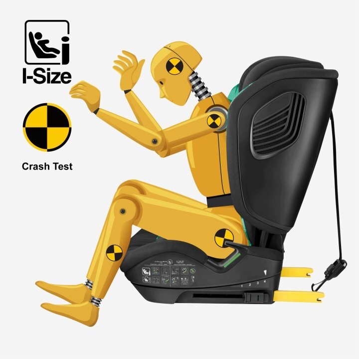 Tulano Scaun auto copii cu isofix Zooma 55 BlackTaupe i-Size 76-150 cmSIP GuardFixstructura pliabila compatibila aviontetiera cu spuma de memorie si inaltime reglabila4 pozitii inclinare spatargeanta inclusa