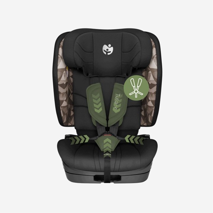 Tulano Scaun auto copii cu isofix Zooma 55 BlackTaupe i-Size 76-150 cmSIP GuardFixstructura pliabila compatibila aviontetiera cu spuma de memorie si inaltime reglabila4 pozitii inclinare spatargeanta inclusa