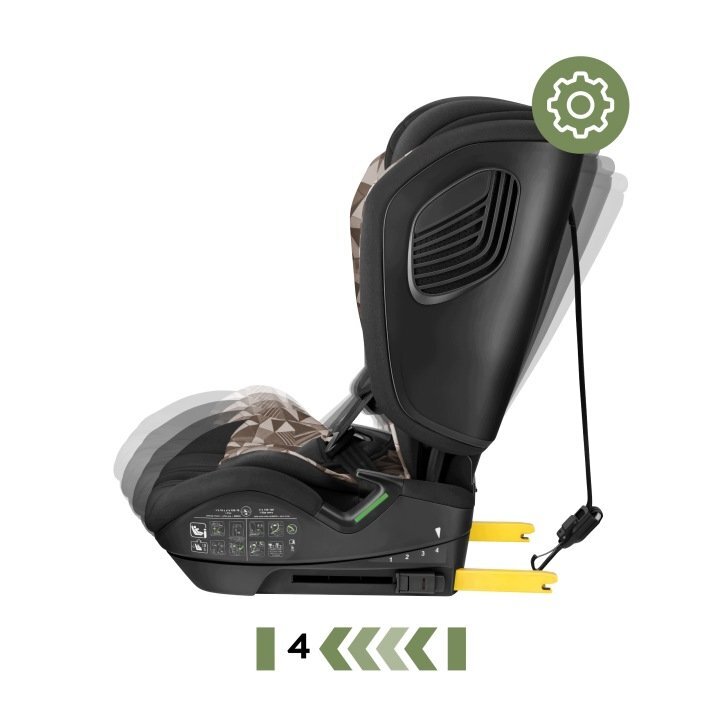 Tulano Scaun auto copii cu isofix Zooma 55 BlackTaupe i-Size 76-150 cmSIP GuardFixstructura pliabila compatibila aviontetiera cu spuma de memorie si inaltime reglabila4 pozitii inclinare spatargeanta inclusa
