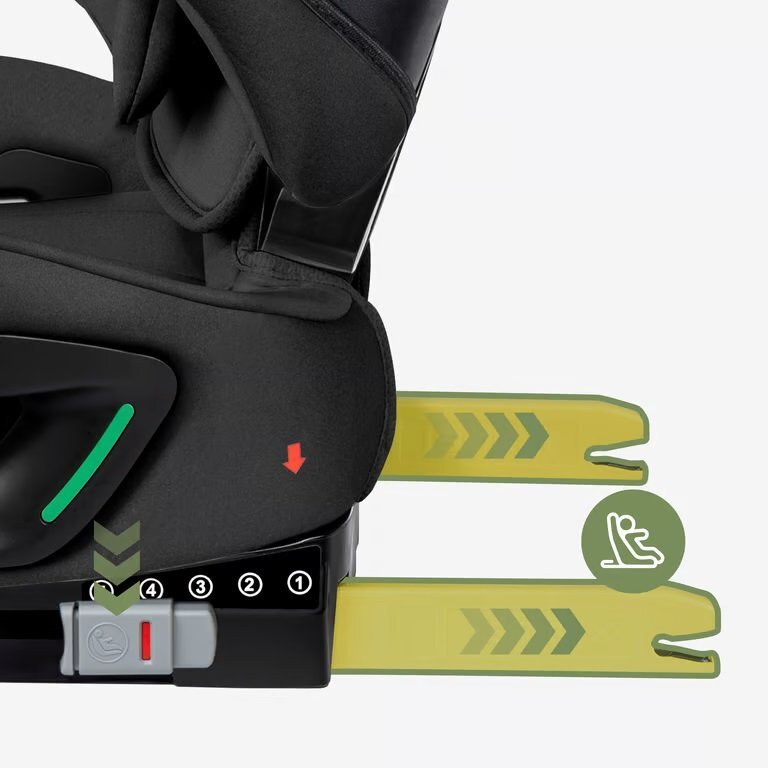 Tulano Scaun auto copii Joy 55 Black I-Size 100-150 cmsistem integrat SIP GuardFixdesign pliabilfixare cu isofixspatar reglabilparasolar incorporattetiera reglabila cu spuma de memorie