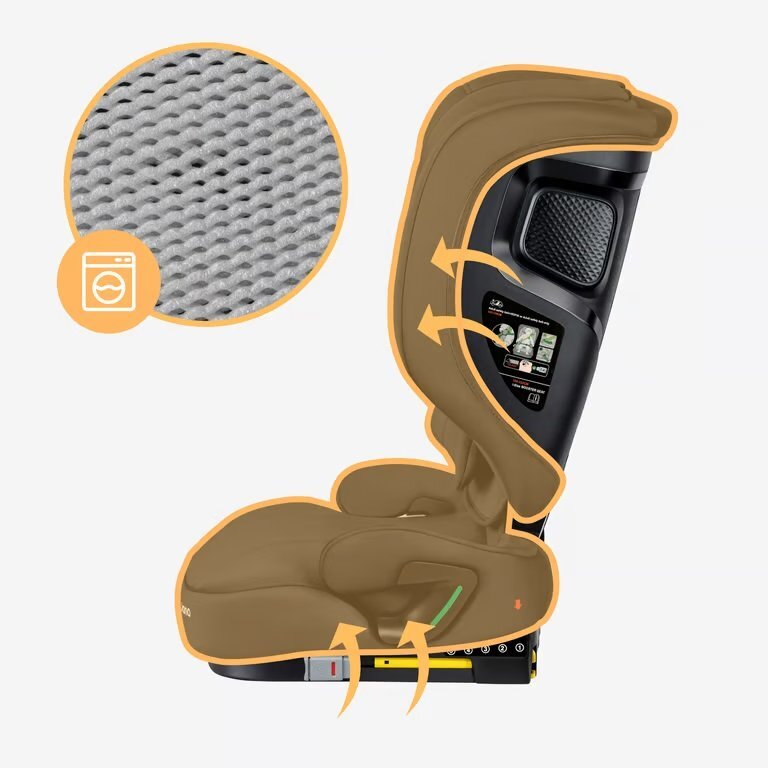 Tulano Scaun auto copii Joy 55 Black I-Size 100-150 cmsistem integrat SIP GuardFixdesign pliabilfixare cu isofixspatar reglabilparasolar incorporattetiera reglabila cu spuma de memorie