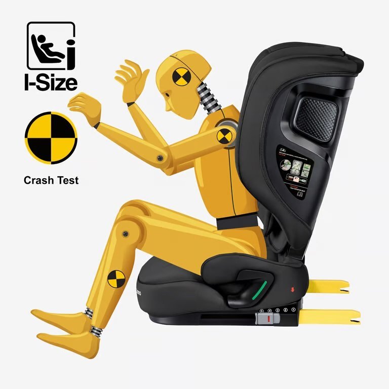 Tulano Scaun auto copii Joy 55 Black I-Size 100-150 cmsistem integrat SIP GuardFixdesign pliabilfixare cu isofixspatar reglabilparasolar incorporattetiera reglabila cu spuma de memorie