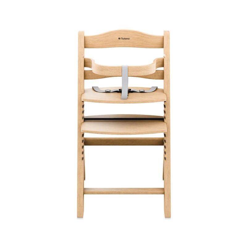 Tulano Scaun de masa copii multifunctional 4-in-1 Morsel 40 Natural structura din lemn rezistent11 nivele de inaltime tavita dublarecomandat 6luni-12 anigreutate admisa 40 kg