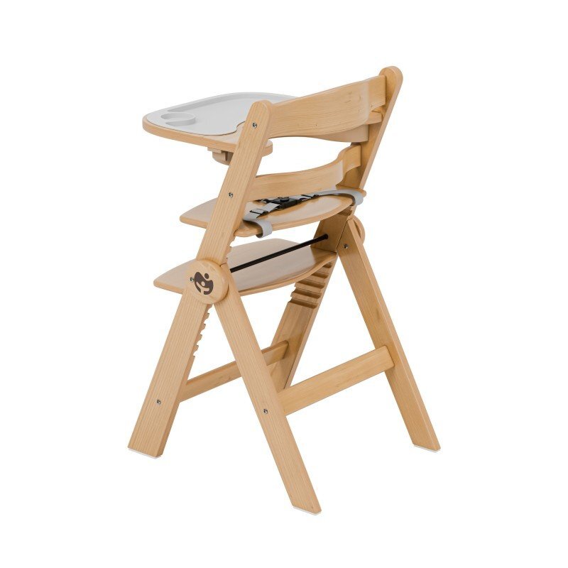Tulano Scaun de masa copii multifunctional 4-in-1 Morsel 45 Natural structura din lemn rezistentpliabil9 nivele de inaltime tavita dublarecomandat 6luni-12 anigreutate admisa 40 kg