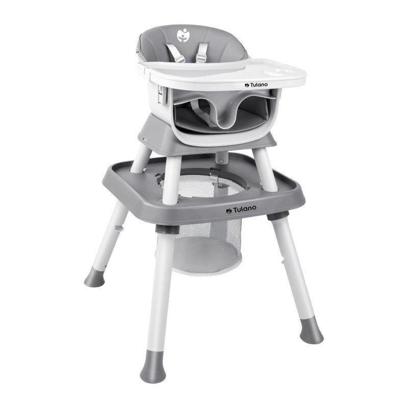 Tulano Scaun de masa transformabil 9in1 pentru copii Morsel 50 Grey multifunctionalmasuta cu placa lego