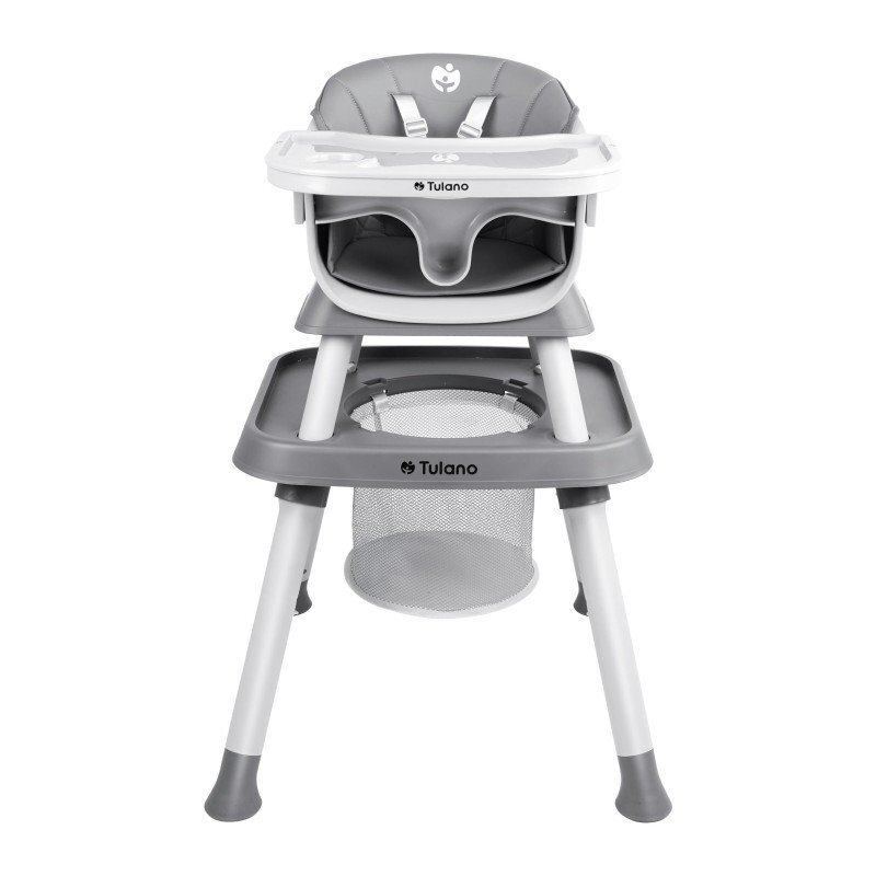 Tulano Scaun de masa transformabil 9in1 pentru copii Morsel 50 Grey multifunctionalmasuta cu placa lego