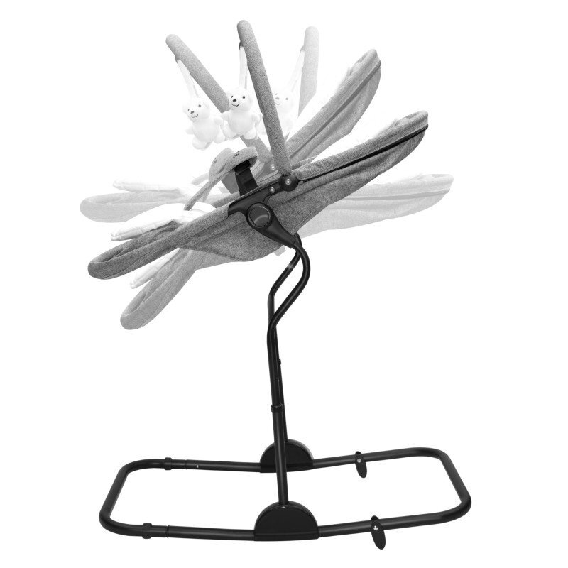 Tulano Sezlong balansoar multifunctional 4-in-1 Moon 35 Grey cu sistem de leganareutilizare tip patutspatar reglabil5 nivele de inaltimecenturi de sigurantasalteluta reductorcadru din otelbara cu jucarii