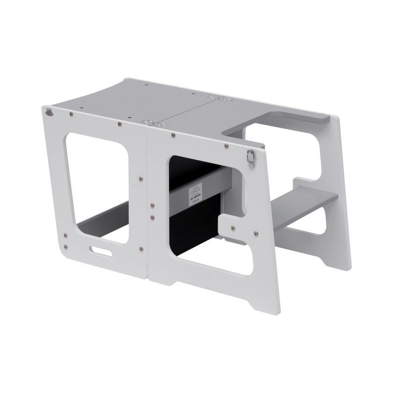Tulano Turn de invatare multifunctional 3-in-1 Mooby 35 White cu structura rezistenta din MDF laminatmargini rotunjitetabla de desen integratabariera de sigurantagreutate admisa 60 kg