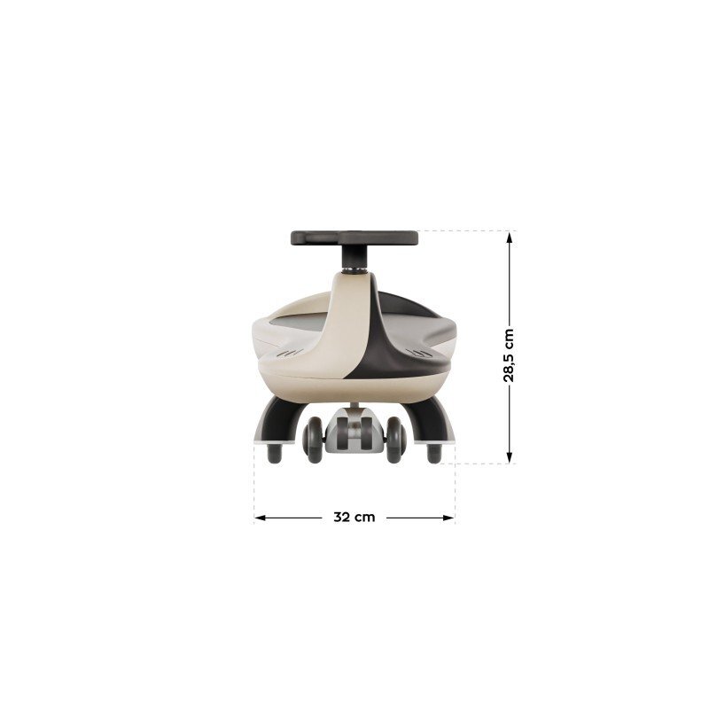 Tulano Vehicul copii Plasmacar gravitational Focus 35 Beige roti luminoase din cauciucscaun ergonomic si spatios greutate maxima admisa 100 kg