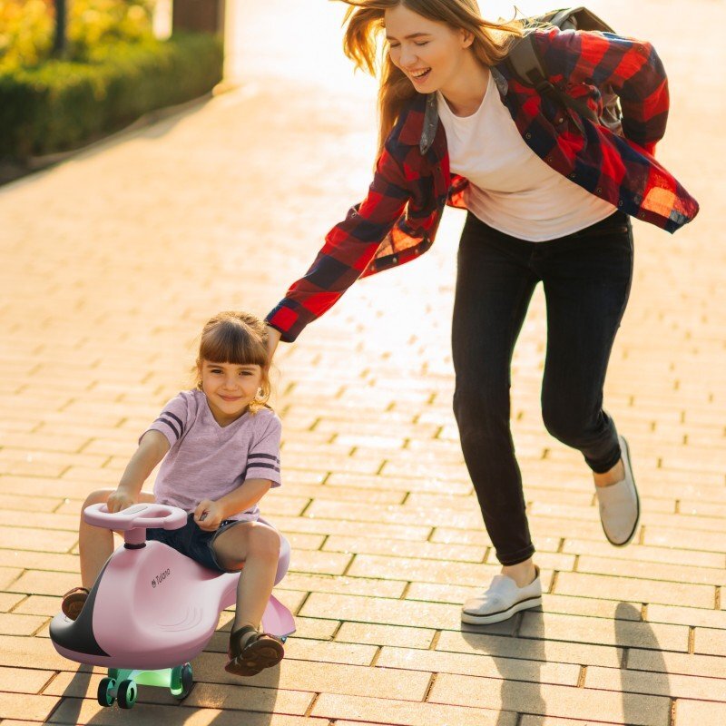 Tulano Vehicul copii Plasmacar gravitational Focus 35 Pink roti luminoase din cauciucscaun ergonomic si spatios greutate maxima admisa 100 kg