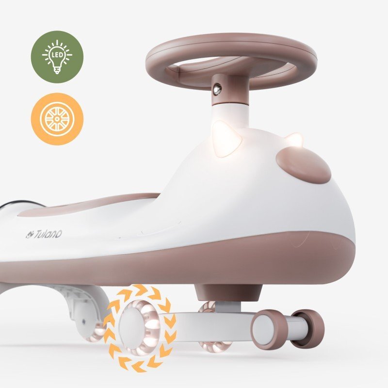 Tulano Vehicul copii Plasmacar gravitational Focus 45 Grey cu portbagajroti luminoaseclaxon cu luminapanou muzicalsezut confortabilgreutate admisa 100 kg