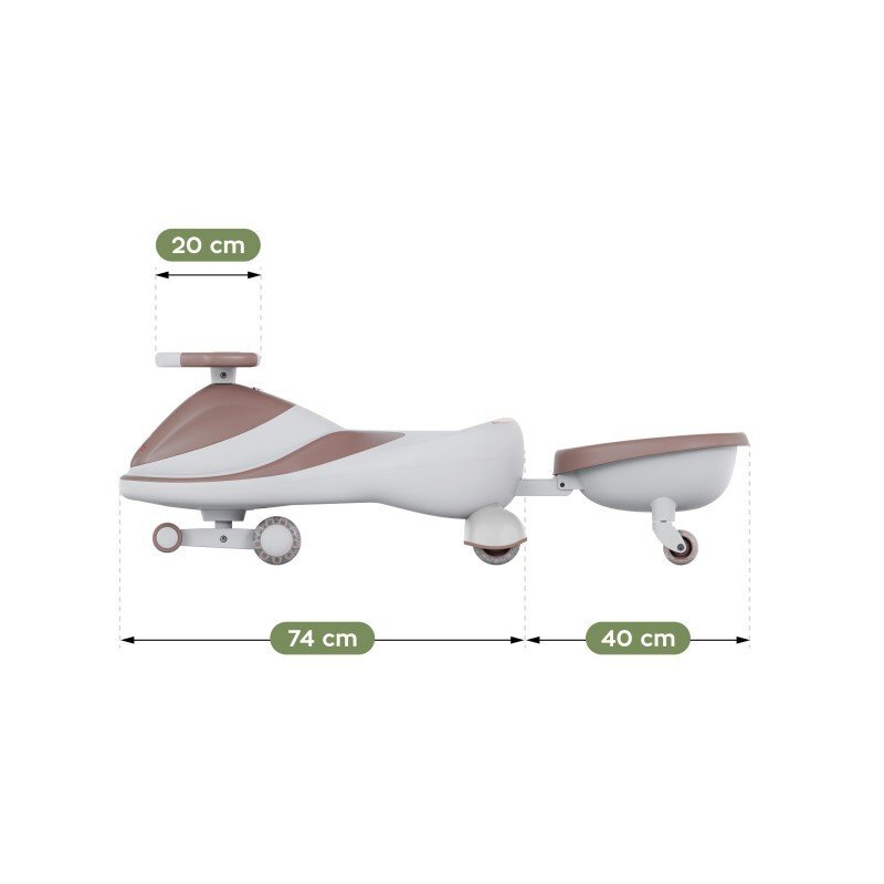 Tulano Vehicul copii Plasmacar gravitational Focus 55 Grey cu remorcaroti luminoasepanou muzicalsezut confortabilgreutate admisa 100 kg