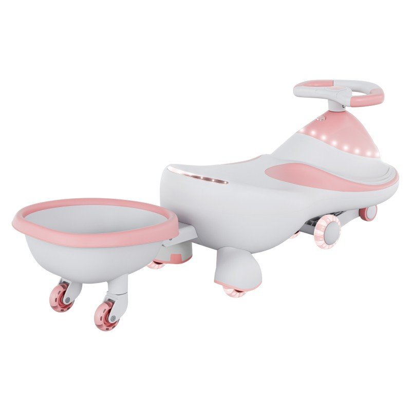 Tulano Vehicul copii Plasmacar gravitational Focus 55 Pink cu remorcaroti luminoasepanou muzicalsezut confortabilgreutate admisa 100 kg