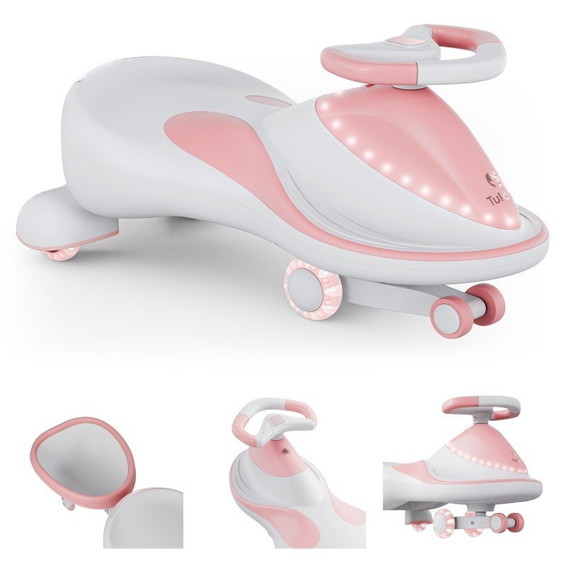 Tulano Vehicul copii Plasmacar gravitational Focus 55 Pink cu remorcaroti luminoasepanou muzicalsezut confortabilgreutate admisa 100 kg