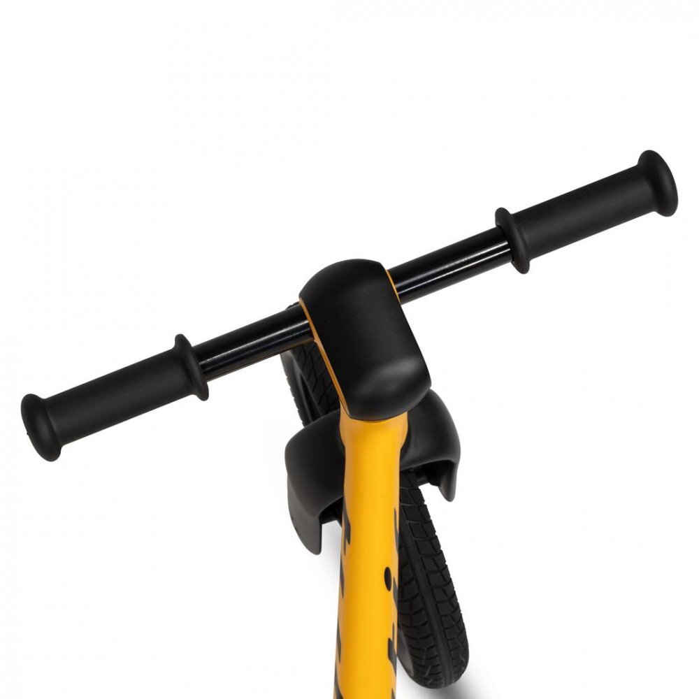 Tutis Bicicleta pentru copii fara pedale Galben 12 inch cu sezut reglabil si suport picioare recomandata copiilor cu o inaltime de 90-115 cm scaun reglabil pe inaltime