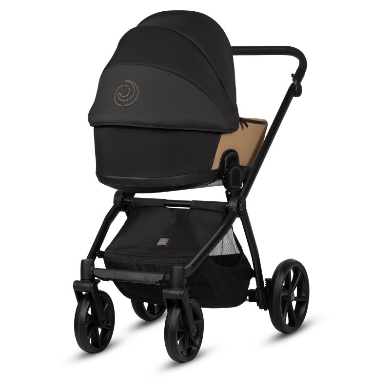 Tutis Carucior 2 in 1 Mio 3+ Beige 180 din piele sezut reversibil amortizoare duble maner reglabil accesorii incluse