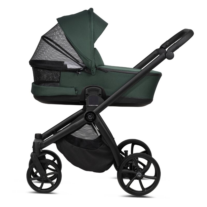 Tutis Carucior 2 in 1 Mio 3+ Pacific Green 240 din piele sezut reversibil amortizoare duble maner reglabil accesorii incluse