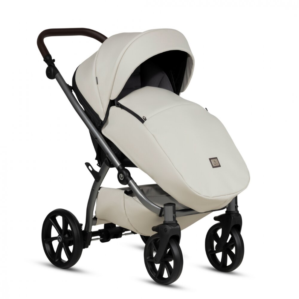 Tutis Carucior 2 in 1 Uno 5+ Black Sesame 168 din piele ecologica sezut reversibil spatar reglabil roti cu blocare bara detasabila accesorii incluse