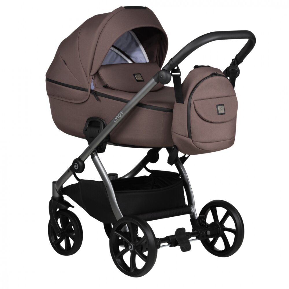 Tutis Carucior 2 in 1 Uno 5+ Cocoa 159 sezut reversibil spatar reglabil roti cu blocare bara detasabila accesorii incluse