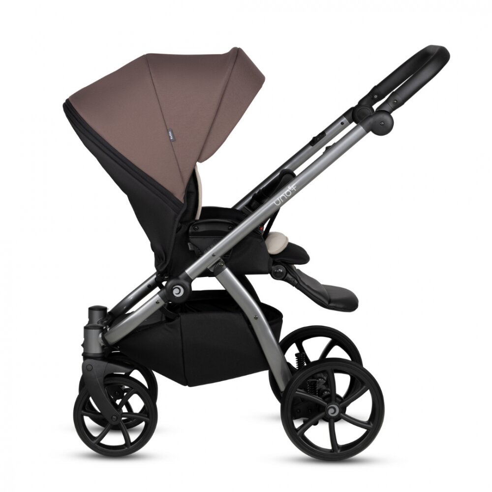 Tutis Carucior 2 in 1 Uno 5+ Cocoa 159 sezut reversibil spatar reglabil roti cu blocare bara detasabila accesorii incluse