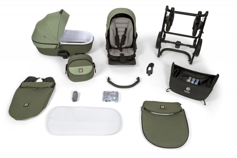 Tutis Carucior 2 in 1 Uno 5+ Grey 022 sezut reversibil spatar reglabil roti cu blocare bara detasabila accesorii incluse