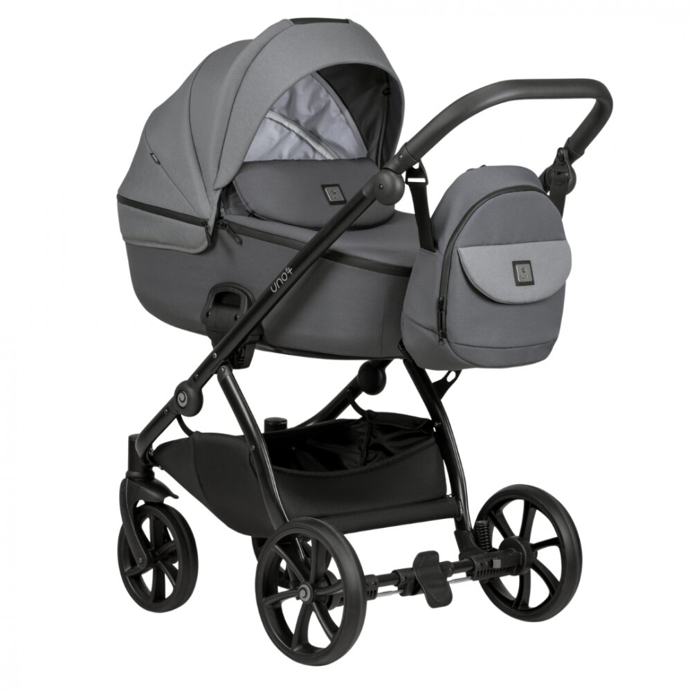 Tutis Carucior 2 in 1 Uno 5+ Grey 022 sezut reversibil spatar reglabil roti cu blocare bara detasabila accesorii incluse