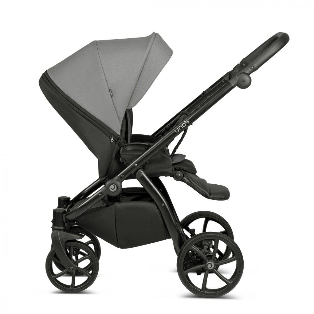 Tutis Carucior 2 in 1 Uno 5+ Grey 022 sezut reversibil spatar reglabil roti cu blocare bara detasabila accesorii incluse