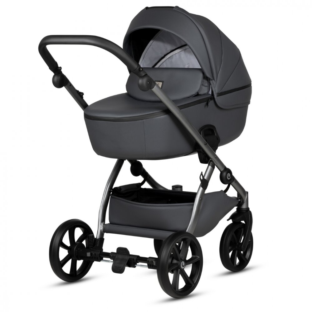 Tutis Carucior 2 in 1 Uno 5+ Licorice 166 din piele ecologica sezut reversibil spatar reglabil roti cu blocare bara detasabila accesorii incluse