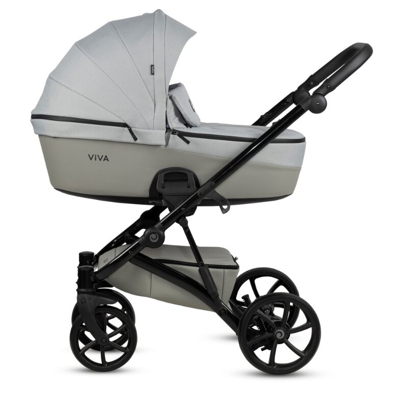 Tutis Carucior 2 in 1 Viva 5+ Crystal 058 din piele ecologica sezut reversibil spatar reglabil roti cu blocare bara detasabila accesorii incluse