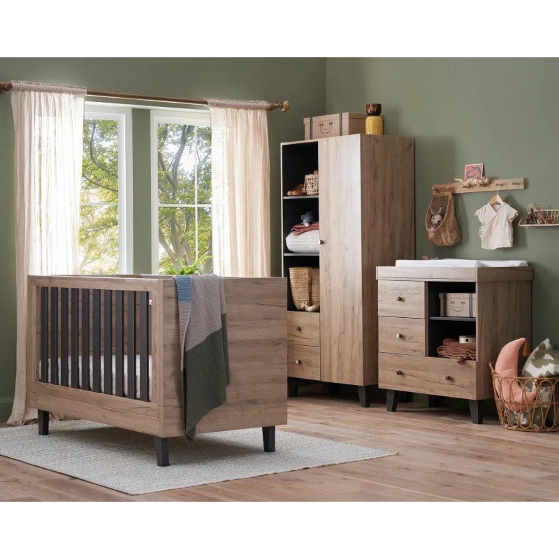 Tutti Bambini Patut evolutiv 3 in 1 Como Oak Slate Grey