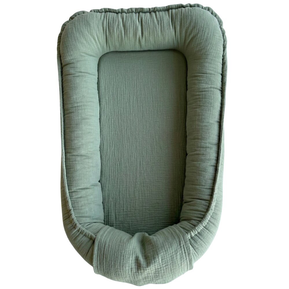 TWINDECO Baby Nest din muselina Menta