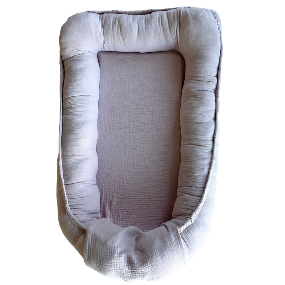TWINDECO Baby Nest din muselina Roz antic