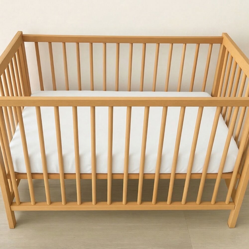TWINDECO Cearceaf 2 in 1 impermeabil din bumbac organic 120x60 cm Alb