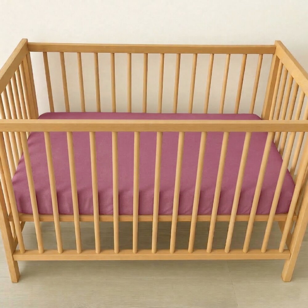 TWINDECO Cearceaf 2 in 1 impermeabil din bumbac organic 120x60 cm Mov