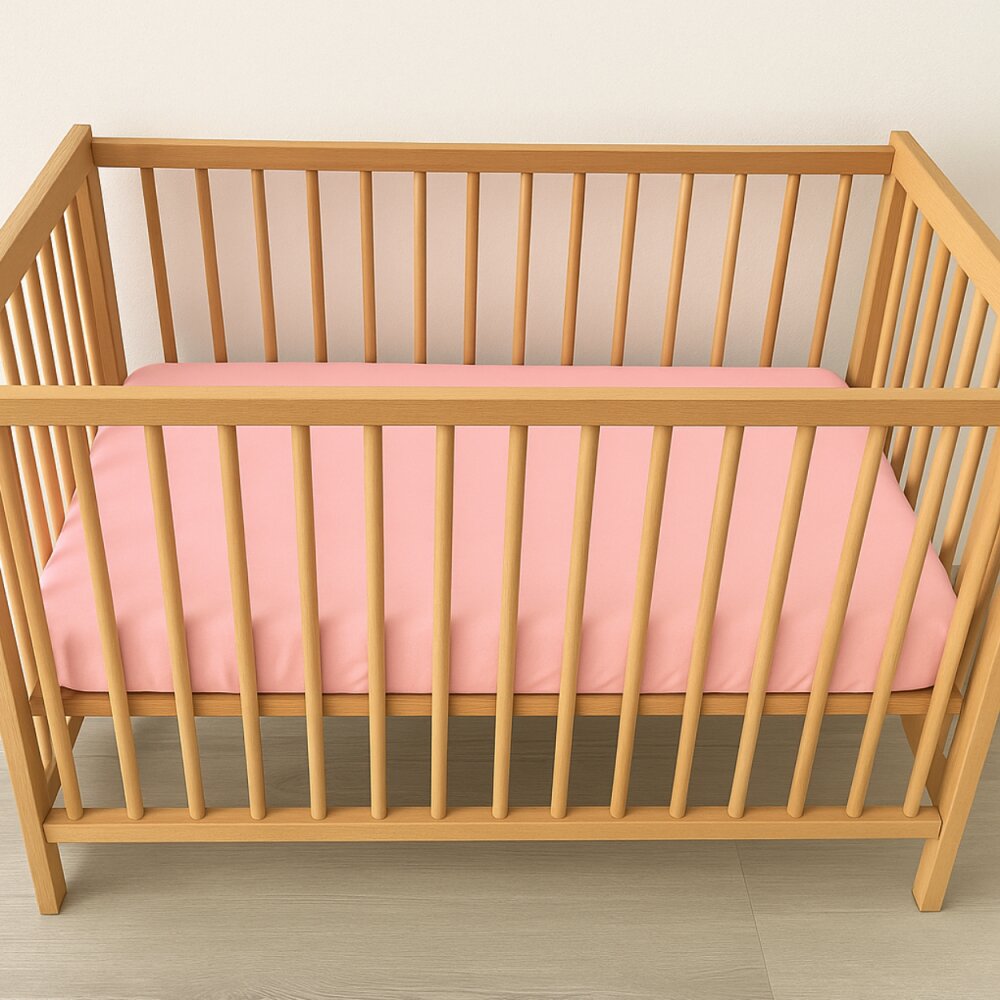 TWINDECO Cearceaf 2 in 1 impermeabil din bumbac organic 120x60 cm Roz