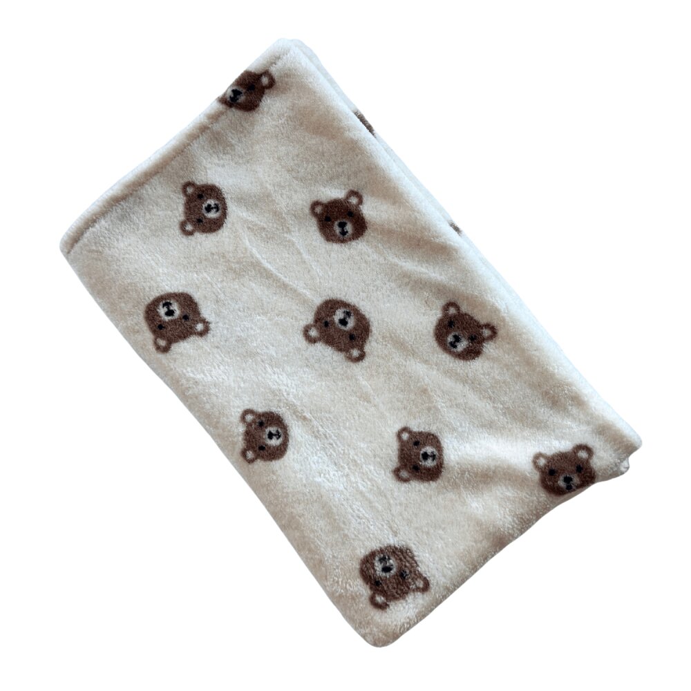 TWINDECO Paturica groasa fleece pentru bebelusi 90x70 cm Ursuleti