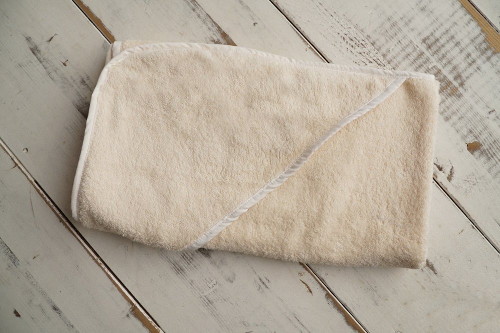 TWINDECO Prosop de baie cu gluga pentru copii 85x80 cm din bumbac Crem