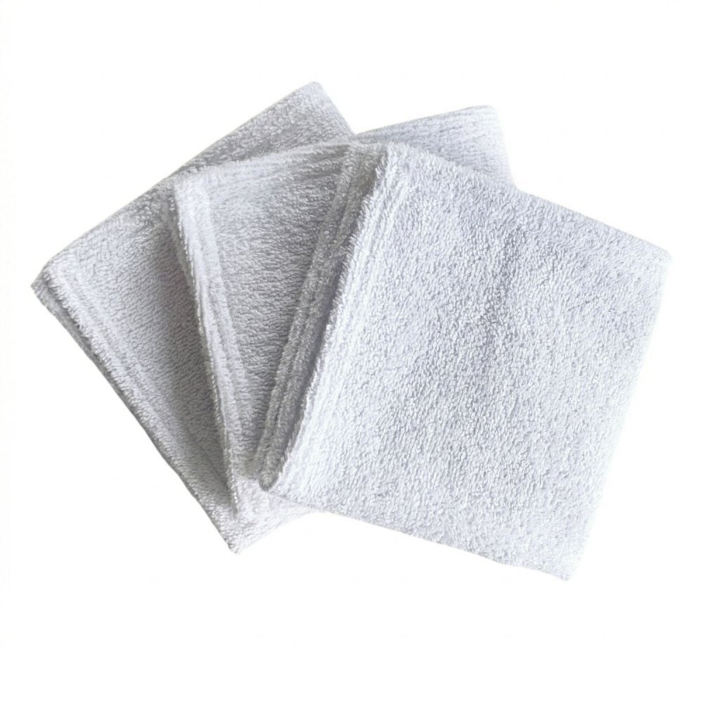 TWINDECO Set 3 prosopele din frotir 30x30 cm Alb