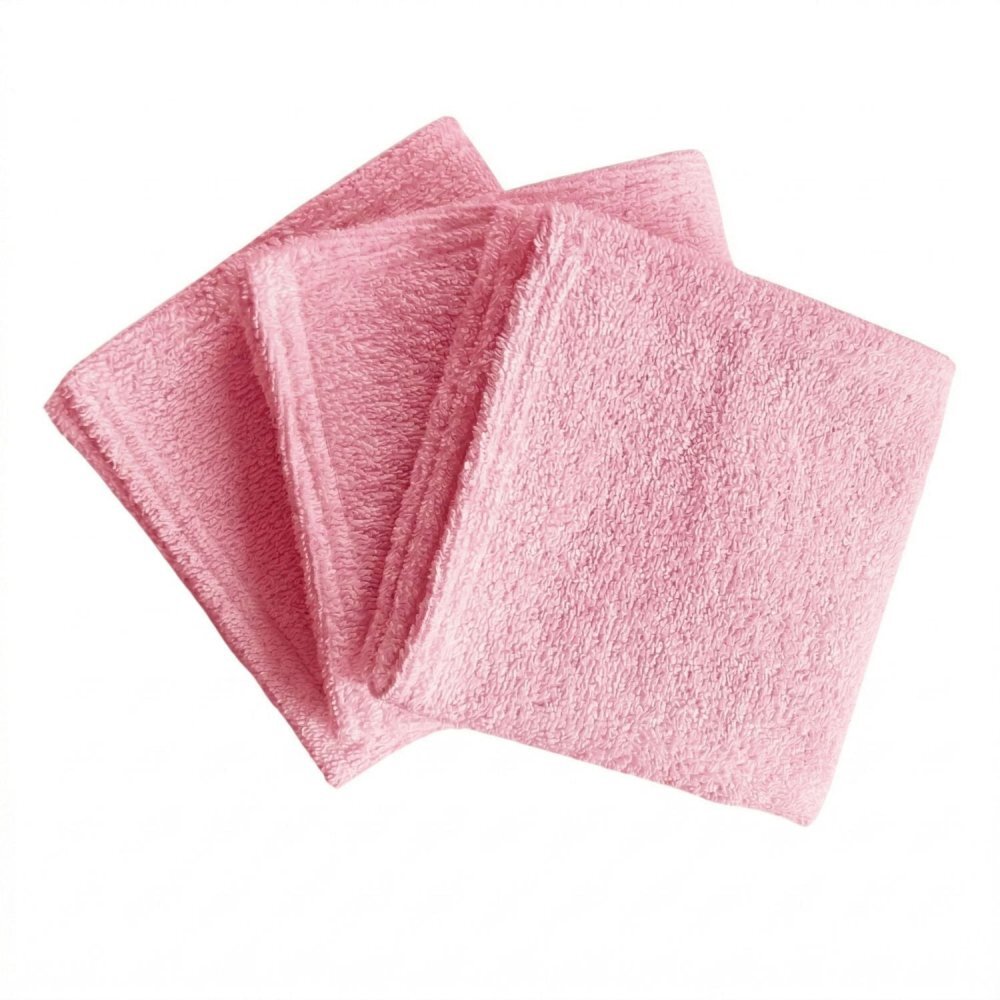 TWINDECO Set 3 prosopele din frotir 30x30 cm Roz