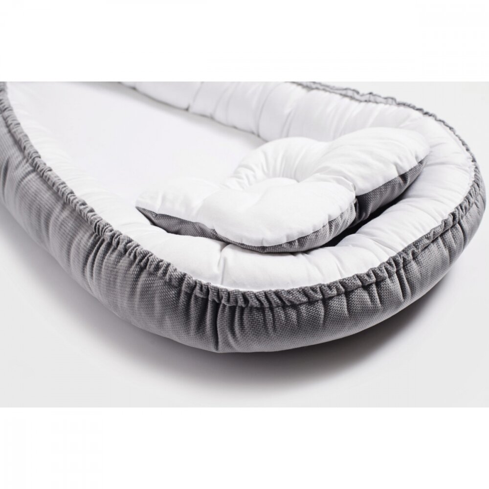Twins Babynest pentru copii Velvet gri