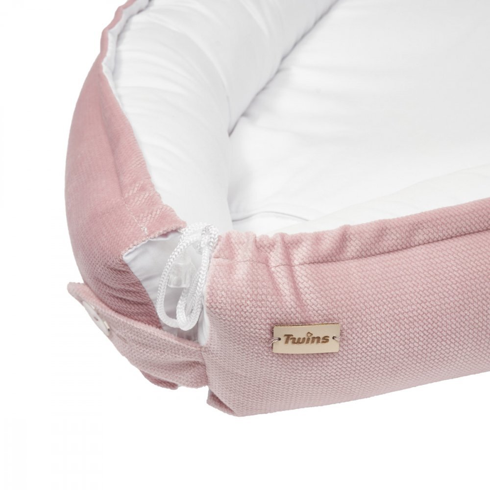 Twins Babynest pentru copii Velvet roz