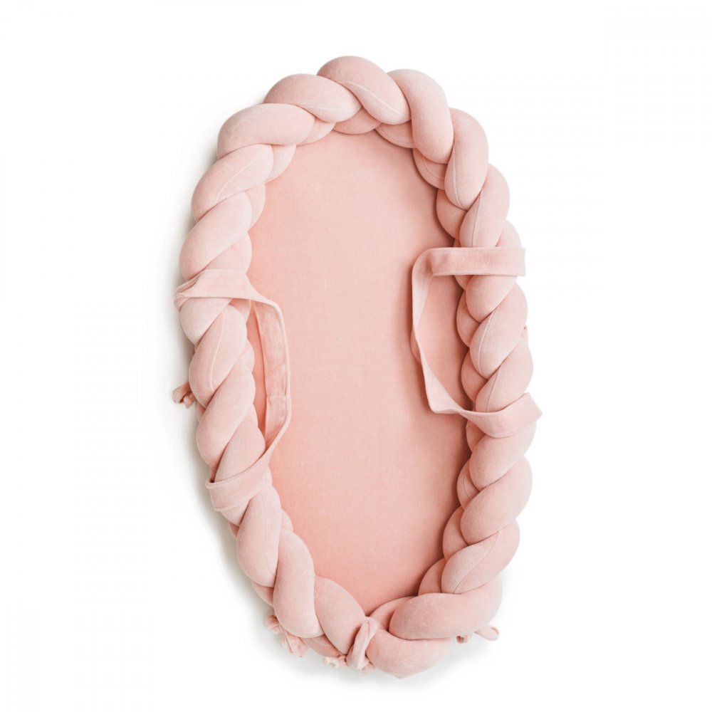 Twins Babynest Roz pentru copii cu laterale impletite