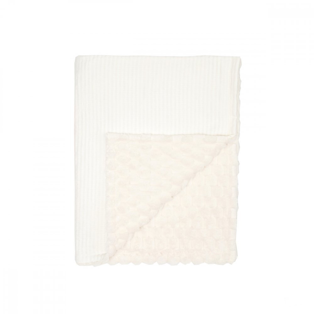 Twins Patura din velur Cotton 3D Alb 100x80 cm