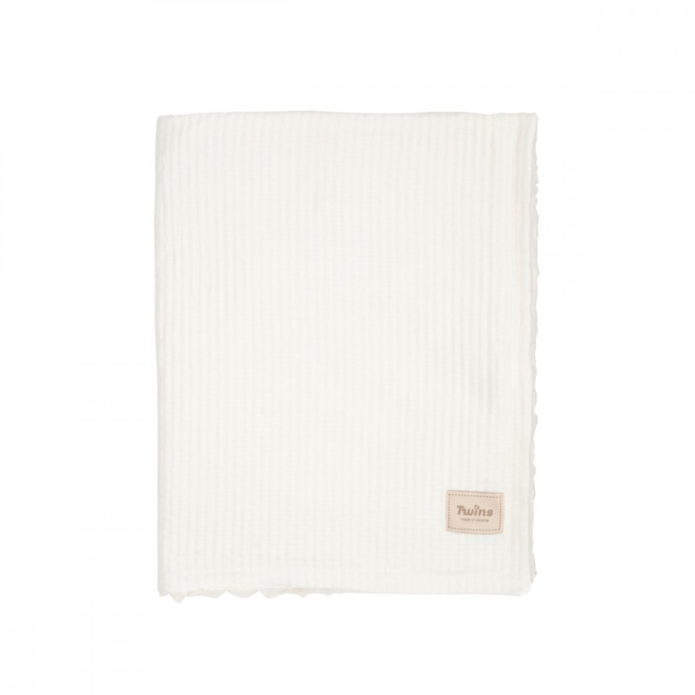 Twins Patura din velur Cotton 3D Alb 100x80 cm