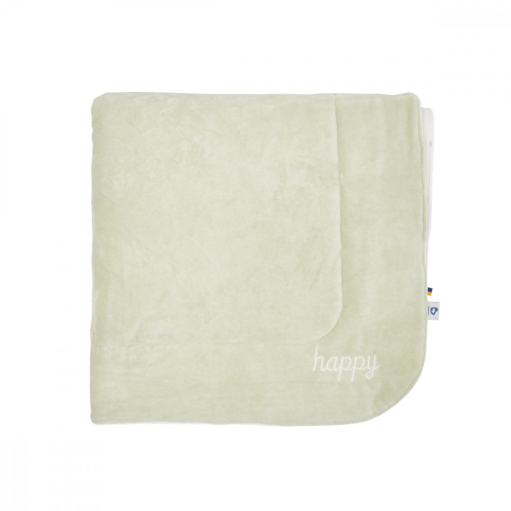 Twins Patura din velur Cotton Happy 90x90 cm bej